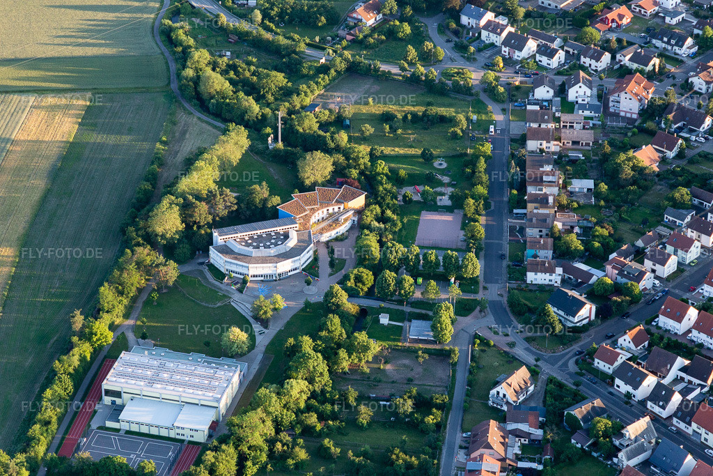 Luftbild: Adolf-Kußmaul Schule im Ortsteil Graben in Graben-Neudorf im Bundesland Baden-Württemberg in Deutschland. Foto: IMG_115325.jpg vom 13.06.2019 durch Werner Riehm/FLY-FOTO.de