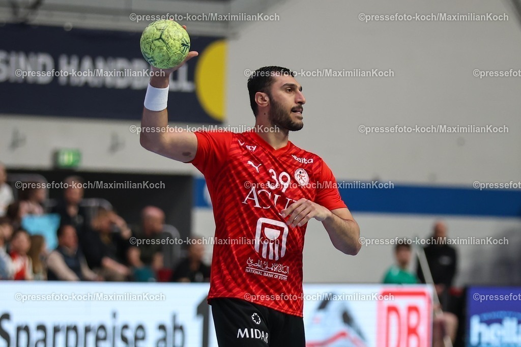 xKWIx22032601014 | 22.03.2026, Handball, Länderspiel Herren, Deutschland - Ägypten, ÖVB-Arena Bremen: Yehia Elderea (Egypt #39)  xKamilxWilkowskixPressefotoKochx