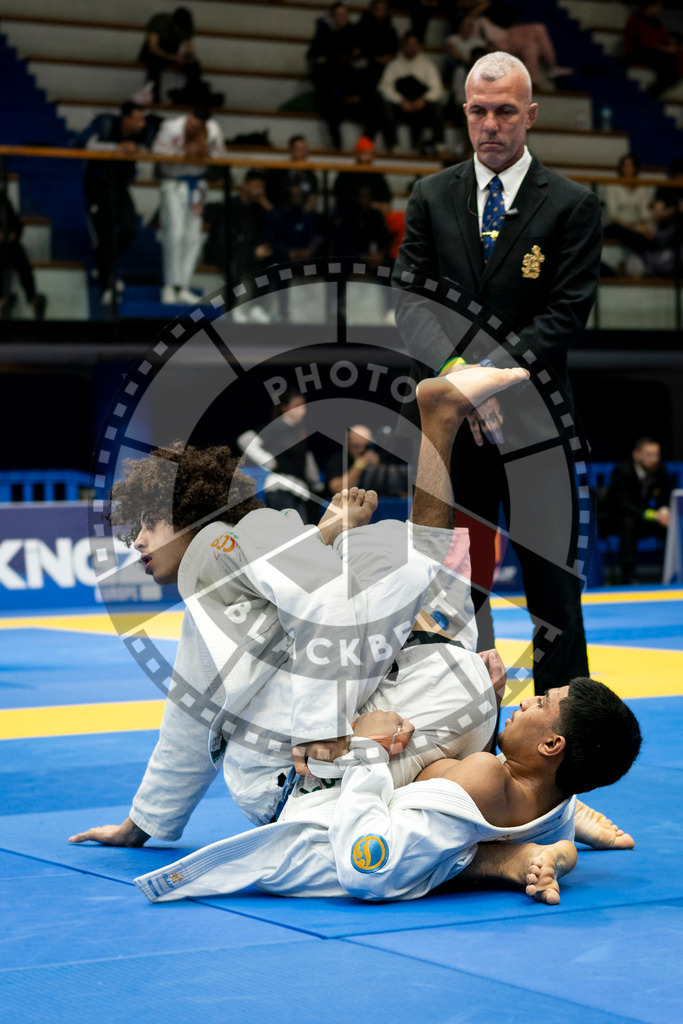 20240121PBB7442 | Fighters compete during the second day of the IBJJF European Championship in Paris, France, on January 21, 2024.