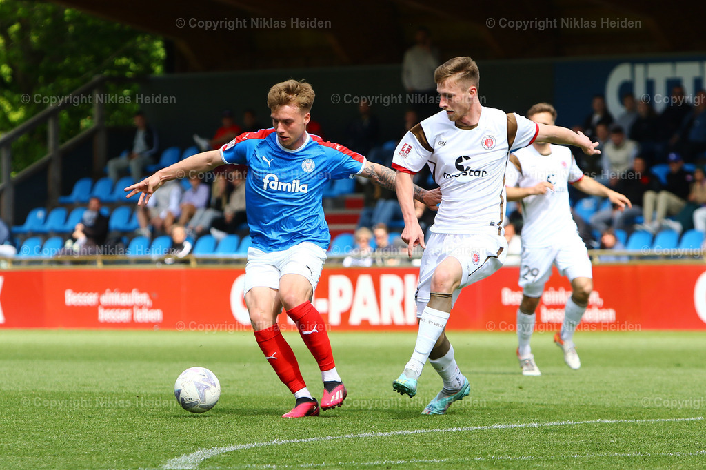 NH_HolsteinKielU23_FCStPauliU23_RegionalligaNord_26052023 | #13 Lenny Borges (Holstein Kiel U23), #25 Tjark Lasse Scheller (FC St. Pauli U23)