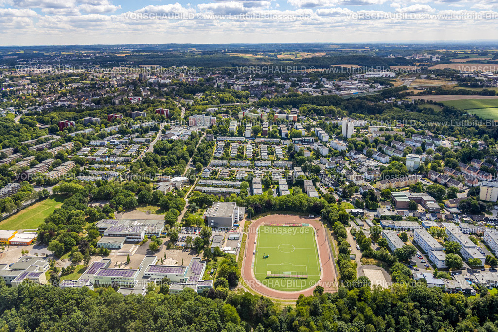 Velbert220803216 | Luftbild, Geschwister-Scholl-Gymnasium, Städt. Gem.Grundschule Birth, Birther Sportpalast und Sportplatz, Velbert, Ruhrgebiet, Nordrhein-Westfalen, Deutschland
