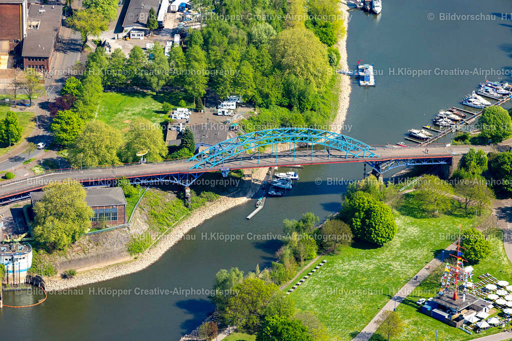 Luftbild Duisburg Flußbrücke Dammstr 439A0590 | Luftbild Duisburg Flußbrücke Dammstr , Nordrhein Westfalen - Realisiert mit Pictrs.com