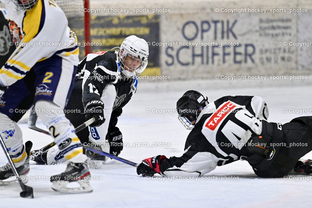 EC Tigers Paternion vs. Tarco Wölfe II | #12 Kaimbacher Markus Tarco Wölfe II, #46 Pirker Garcia Pablo Tarco Wölfe II, EC Tigers Paternion vs. Tarco Wölfe II, EC Tigers Paternion vs. Tarco Wölfe II am 19.12.2024 in Spittal an der Drau (Eissportzentrum Spittal), Austria, (Photo by Bernd Stefan)