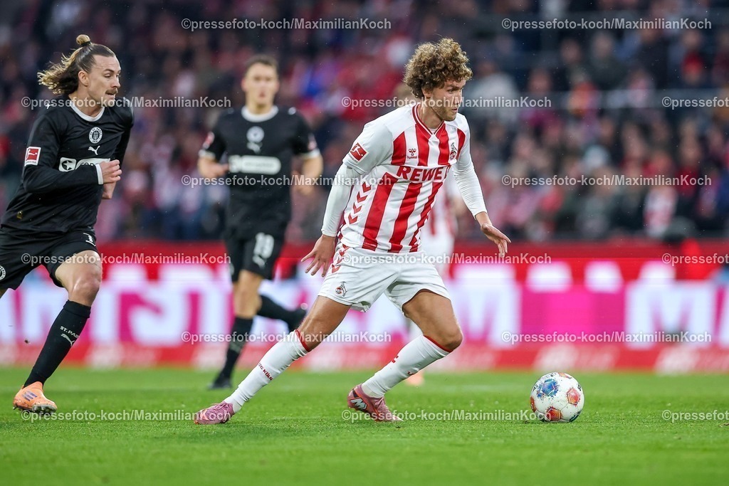 1FC06122501035 | 06.12.2025, Fußball, 1. FC Köln - FC St. Pauli, 1. Fußball Bundesliga, 13. Spieltag, RheinEnergie-STADION, Saison 2025 2026: Luca Waldschmidt&nbsp;(1FC Koeln #07)  DFB regulations prohibit any use of photographs as image sequences and or quasi-video.