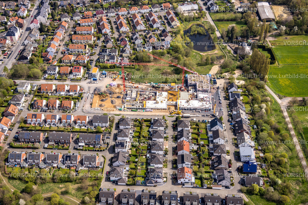 Dortmund230402180 | Luftbild, Ortsansicht, Baustelle und Neubau am Hans-Grüning-Weg, Menglinghausen, Dortmund, Ruhrgebiet, Nordrhein-Westfalen, Deutschland
