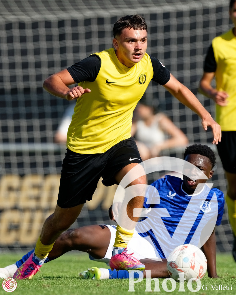 GenevaCup Group Phase - FC Meyrin v Everton FC | during the GenevaCup Group Phase match between FC Meyrin and Everton FC at Stade des Arberes in Meyrin, Switzerland