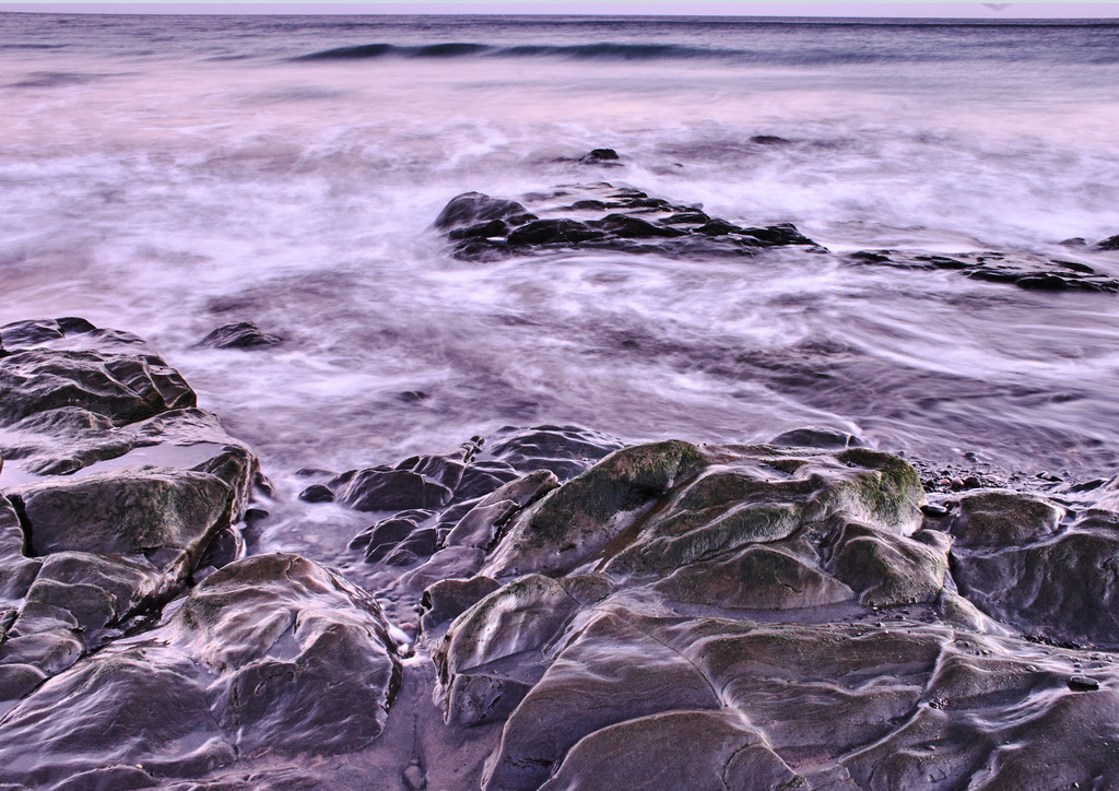 GC-Steinstrand0113 | Dämmerstunde am Atlantik, STrand Las Burras, San Agustin am restaurant Rincon Canario 