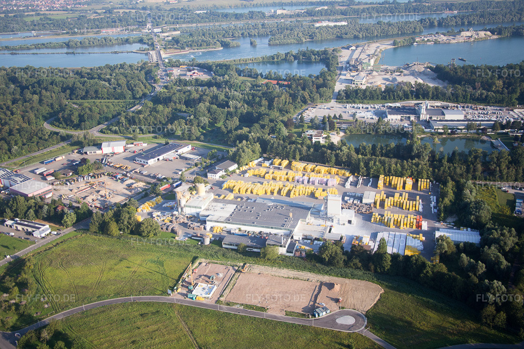 Luftbild: Xella Deutschland im Ortsteil Freistett in Rheinau im Bundesland Baden-Württemberg in Deutschland. Foto: IMG_093147.jpg vom 16.08.2016 durch Werner Riehm/FLY-FOTO.de
