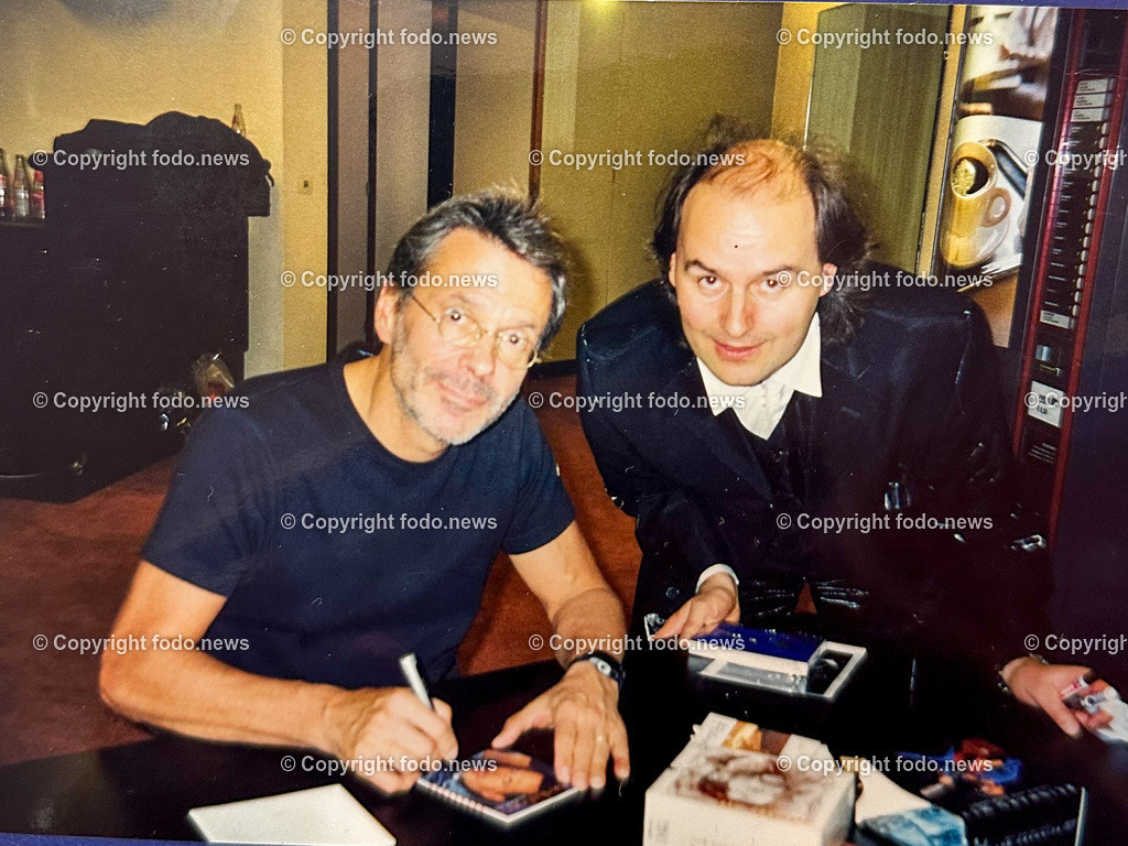 Peter Rieser_ 30.09.2023-6 | 30.09.2023, Linz, AUT, Peter Rieser, im Bild Peter Rieser (Inhaber  Ing. N. Rieser Installationen Linz) mit Reinhard Mey - REPRO