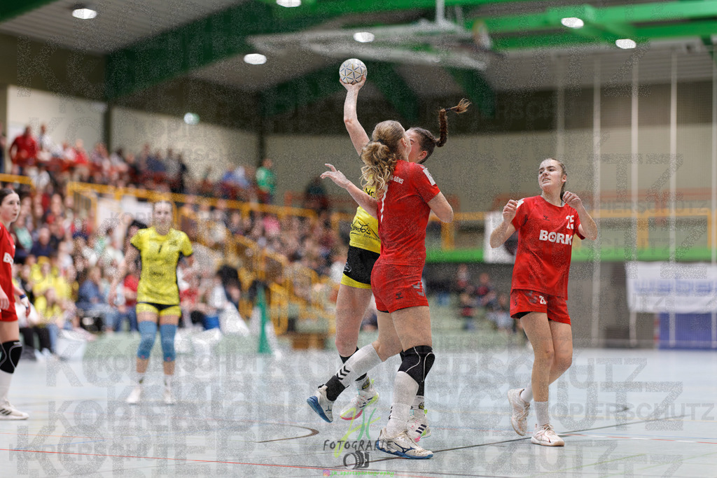 Hessenmeisterschaft wJC - Finale; HSG Kleenheim - HSG Weiterstadt/ Braunsh.Worf. | Hessenmeisterschaft wJC - Finale; HSG Kleenheim - HSG Weiterstadt/ Braunsh.Worf. am 22.03.2025 in Biedenkopf (Sporthalle Lahntalschule)Photo © 2025 - Jörg Heinrich - Realisiert mit Pictrs.com