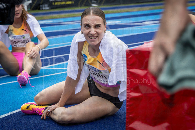 Multisport Event; Ratingen, 28.06.2026 | RATINGEN, GERMANY - JUNE 28, 2026 : Annik Kälin (SUI / Switzerland) after 800m during the Multisport Event at Stadion Ratingen on June 28, 2026 in Ratingen, Germany.