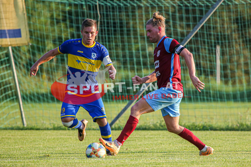 SK Maria Saal - DSG Ferlach 2-3, Unterliga Ost | Daniel Wernig (SK Maria Saal,K #23) Thomas Schmautz (DSG Ferlach #19) SK Maria Saal - DSG Ferlach 2-3 am 22.08.2023 in Maria Saal
(Sportplatz), Austria, (Photo by Ernst Krawagner sport-fan.at) - Realisiert mit Pictrs.com
