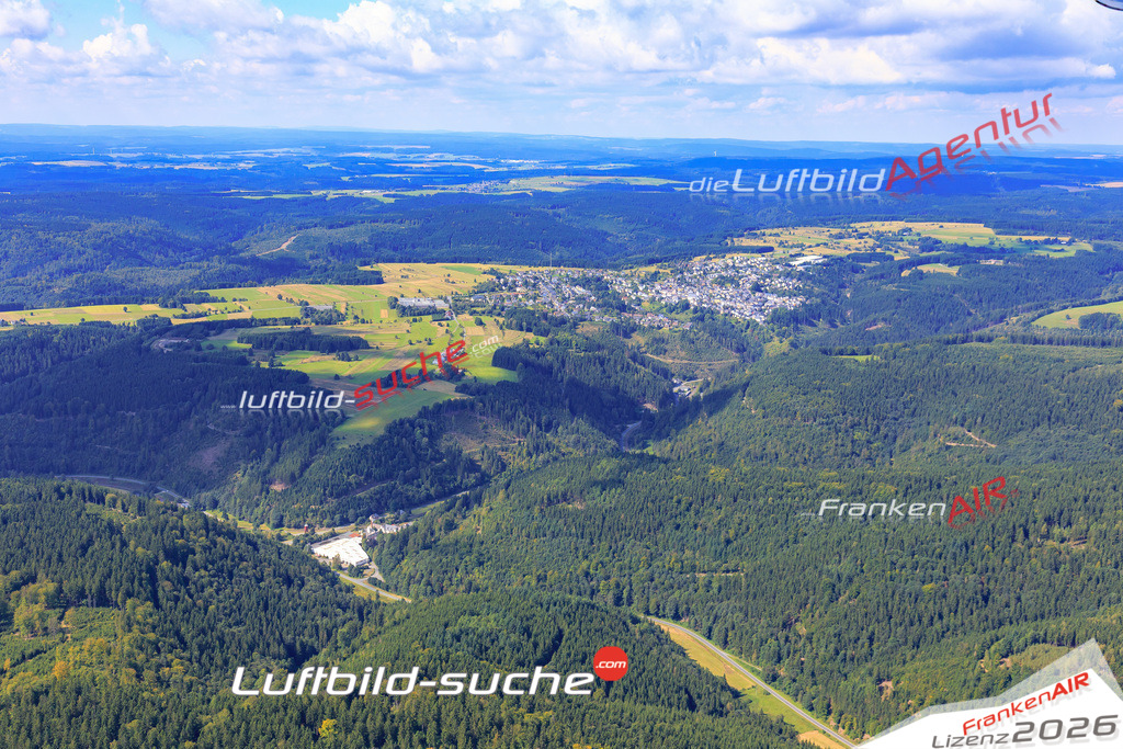 Die Luftaufnahme der Stadt Nordhalben wurde 2017 vom Flugzeug heraus erstellt ( keine Drohne )- hohe Auflösung für beste Qualität