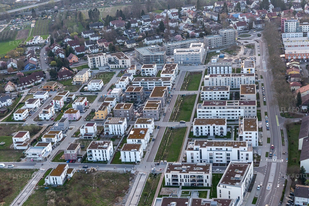 Luftbild: Im Seidenfaden in Offenburg im Bundesland Baden-Württemberg in Deutschland. Foto: IMG_120432.jpg vom 17.03.2020 durch Werner Riehm/FLY-FOTO.de