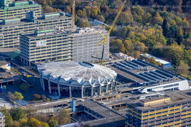 Bochum221100584 | Luftbild, RUB Ruhr-Universität Bochum, Audimax Hörsaal, Baustelle, Querenburg, Bochum, Ruhrgebiet, Nordrhein-Westfalen, Deutschland