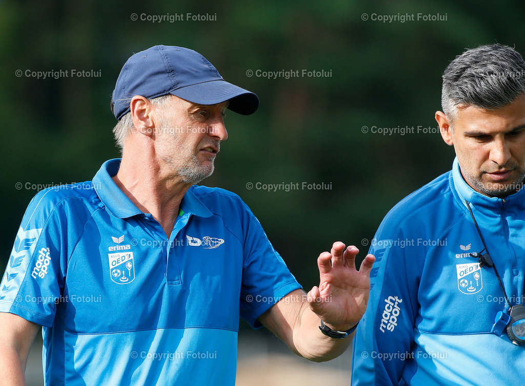 A_LUI_26072025_30 | SPORT,FUSSBALL,UNIQA OEFB CUP 1.RUNDE   26.07.2025 ASKOE OEDT-AUSTRIA SALZBURG IM BILD: V.L. JOHANN KLEER UD CO-TRAINER ADIS BESIC  (OEDT)  ) FOTO:FOTOLUI