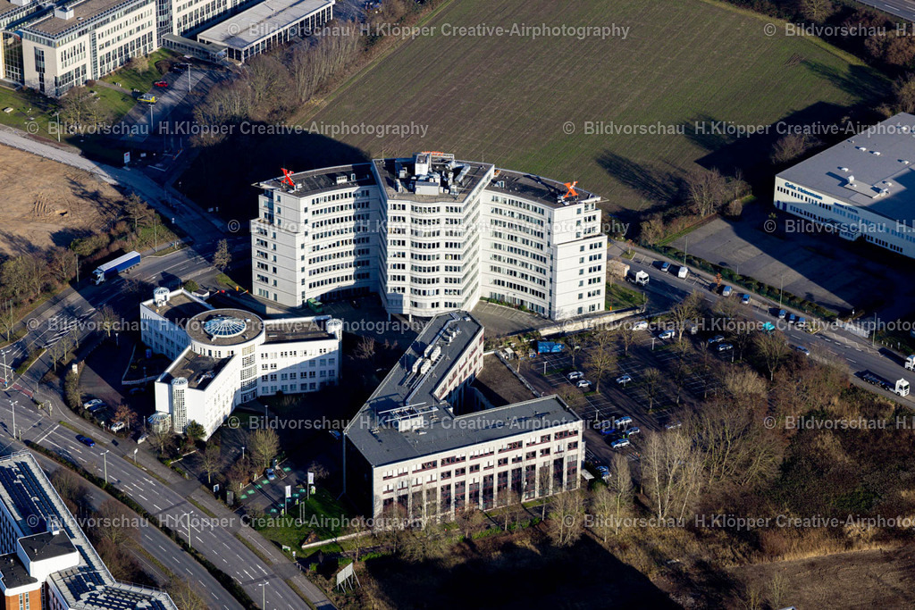Luftbild Neuss-8957 | Luftbildfotografie Büro- und Geschäftshaus- Ensemble an der Carl-Schurz-Straße in Neuss im Bundesland Nordrhein-Westfalen, Deutschland - Realized with Pictrs.com