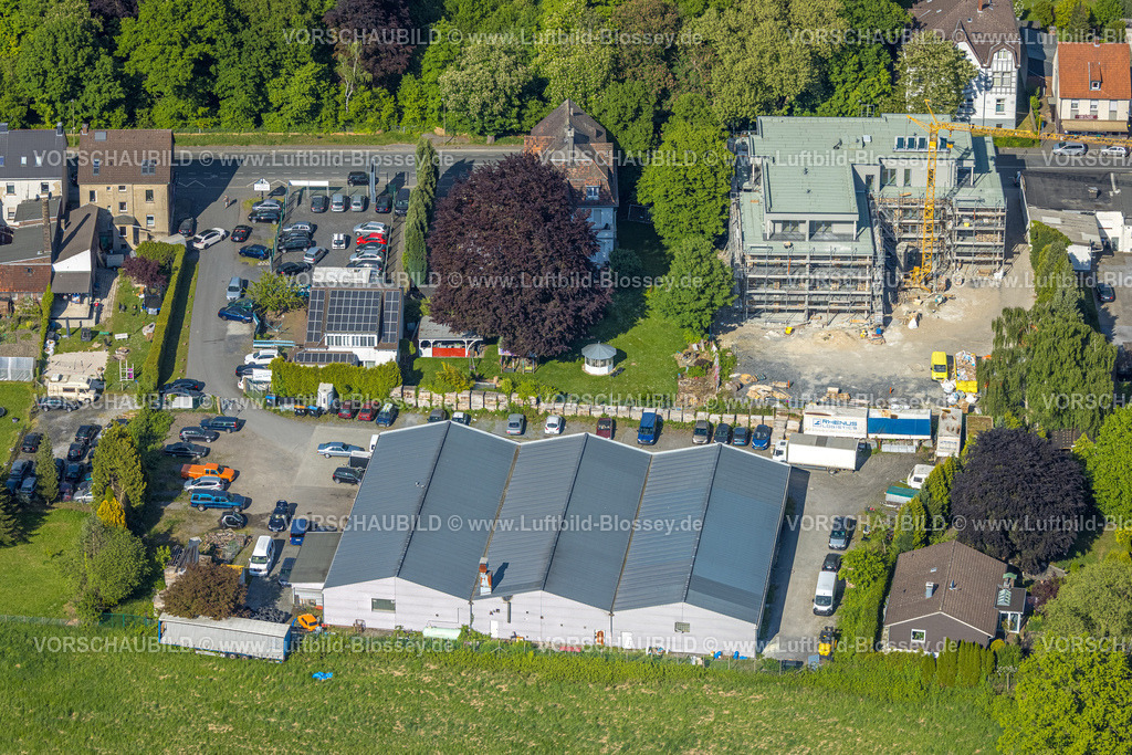 Hamm250500935 | Luftbild, Baustelle mit Neubau an der Fangstraße, MJ Lackierzentrum UG Karosseriewerkstatt, Stadtbezirk Pelkum, Hamm, Ruhrgebiet, Nordrhein-Westfalen, Deutschland