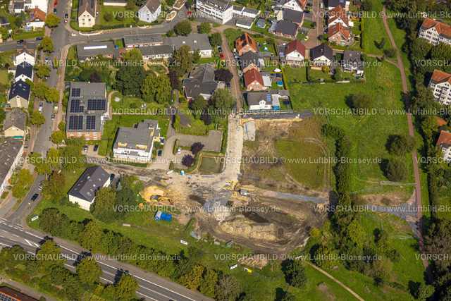 Hamm230900308 | Luftbild, Baustelle An der Erlöserkirche für Eigentumswohnungen und Einfamilienhäuser, Mitte, Hamm, Ruhrgebiet, Nordrhein-Westfalen, Deutschland