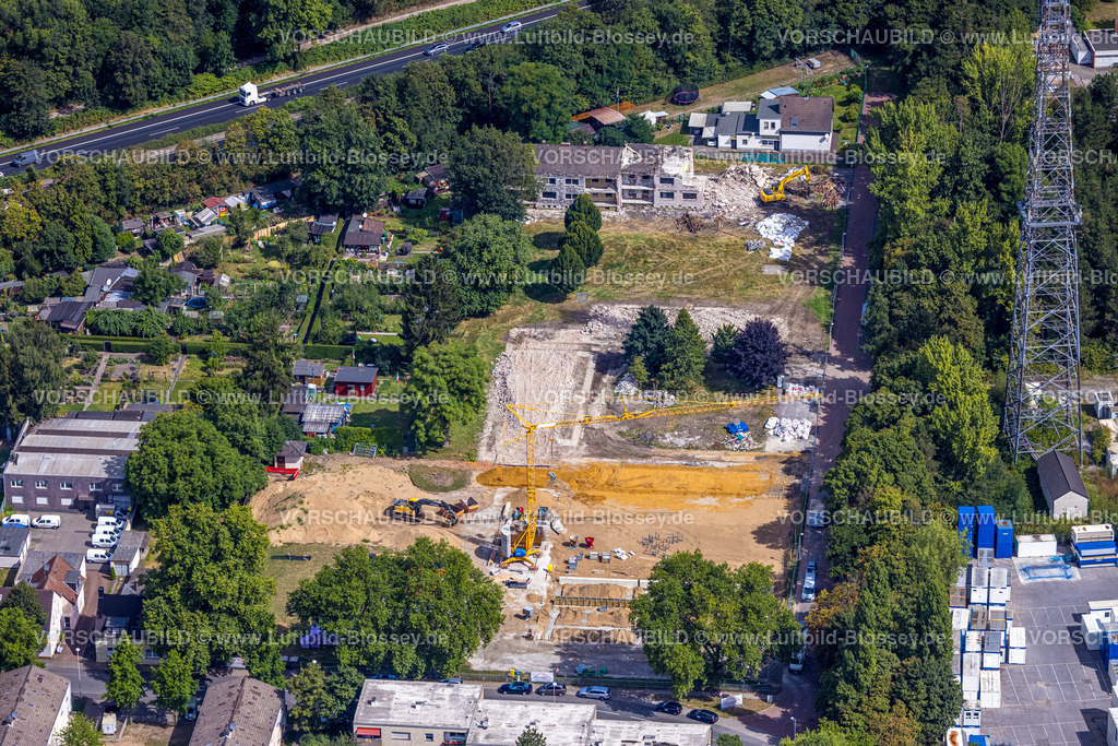 Muelheim220802542 | Luftbild, Abriss und Baustelle zwischen Gustavstraße und Augustastraße, Styrum, Mülheim an der Ruhr, Ruhrgebiet, Nordrhein-Westfalen, Deutschland