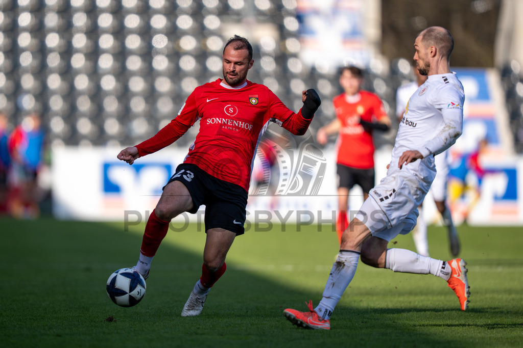 SG Sonnenhof Großaspach vs. KSV Hessen Kassel, Fussball, Regionalliga Südwest, 23. Spieltag, Saison 2025/2026, 07.03.2026 | Fabian Eisele (SG Sonnenhof Großaspach, #23),SG Sonnenhof Großaspach vs. KSV Hessen Kassel, Fussball, Regionalliga Südwest, 23. Spieltag, Saison 2025/2026, 07.03.2026Foto: photosbyphips/Philip Ziegler