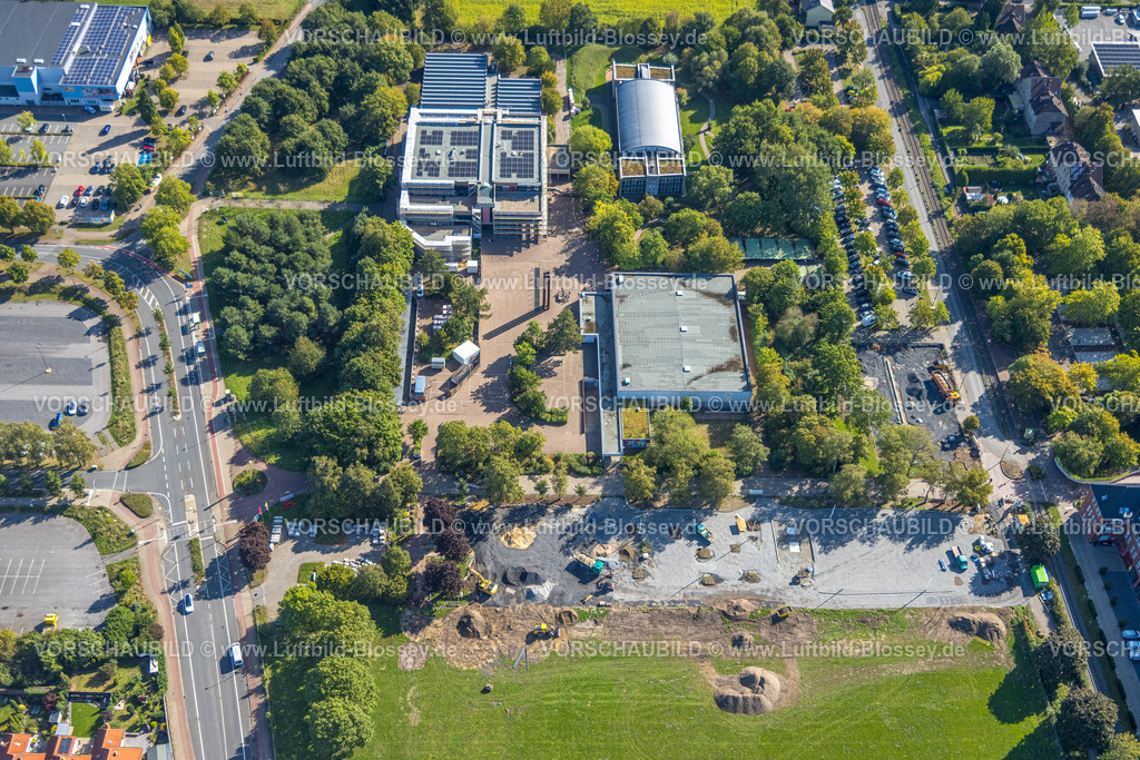 Hamm250901230 | Luftbild, Freiherr-vom-Stein-Gymnasium und Baustelle, Uentrop, Hamm, Ruhrgebiet, Nordrhein-Westfalen, Deutschland