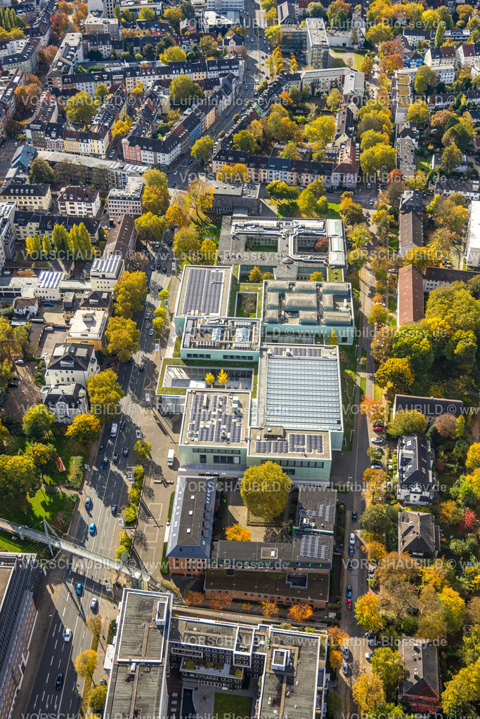 Essen251003168Mitte | Luftbild, Museum Folkwang, eröffnet von Karl Ernst Osthaus, herbstliche Bäume, Südviertel, Essen, Ruhrgebiet, Nordrhein-Westfalen, Deutschland