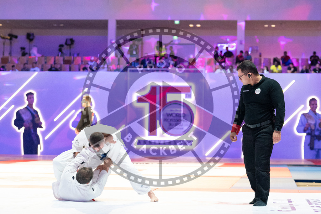 20231106PBB2597 | Fighters compete during the AJP World Master Championship in the Mubadala Arena in Abu Dhabi, Arab United Emirates, on November 6, 2023.