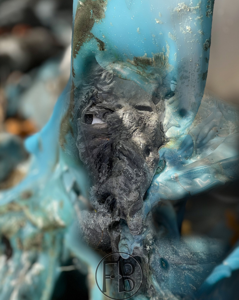 Horse in hot plastic | Mehrfachbelichtung Location: Verbranntes Dixi-Klo - Realisiert mit Pictrs.com