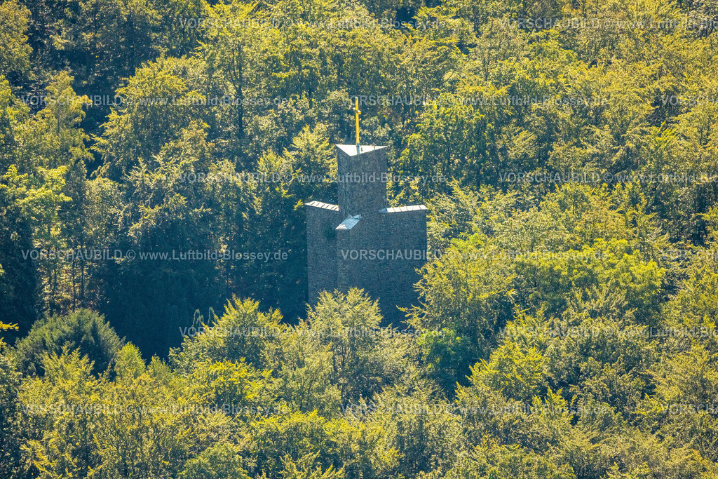 Gevelsberg240815518 | Luftbild, Ehrenmal Denkmal mit Kreuz im Stadtwald, Gevelsberg, Ruhrgebiet, Nordrhein-Westfalen, Deutschland