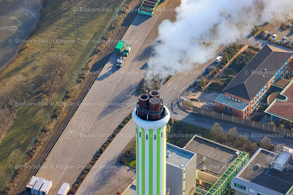 Luftbilder Kamp-Lintfort-7532 | Luftbild Kamp Lintfort Kraftwerksanlagen des Heizkraftwerkes der Müllverbrennungsanlage - Realisiert mit Pictrs.com