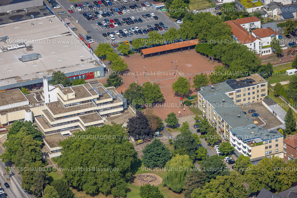 Hamm250700259Bockum-Hoevel | Luftbild, Rathaus-Center und Höveler Markt, Bürgeramt Terrassenhaus, Parkplätze, Bockum-Hövel, Hamm, Ruhrgebiet, Nordrhein-Westfalen, Deutschland