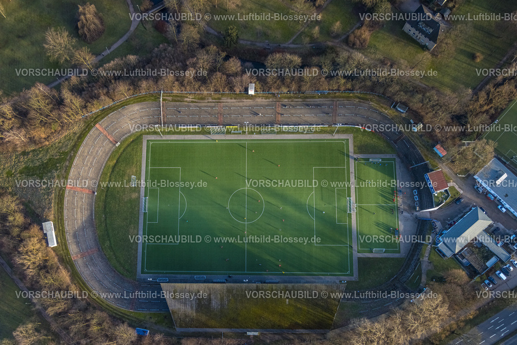 Herne240104369 | Luftbild, Westfaliastadion, Stadion am Schloss Strünkede des SC 04 Westfalia Herne, Baukau, Herne, Ruhrgebiet, Nordrhein-Westfalen, Deutschland