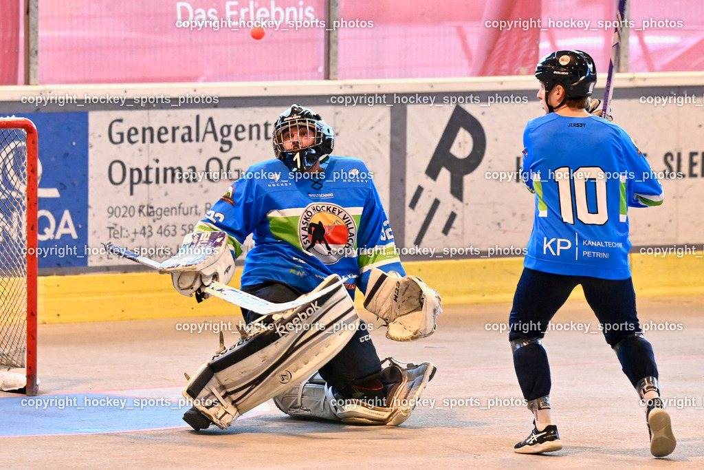 Team Zehenthof vs. ASKÖ Hockey Villach | #32 Baumann Rene, #10 Raspotnig Julian, Team Zehenthof vs. ASKÖ Hockey Villach, Team Zehenthof vs. ASKÖ Hockey Villach am 01.06.2025 in Velden (Eishalle Velden ), Austria, (Photo by Bernd Stefan)