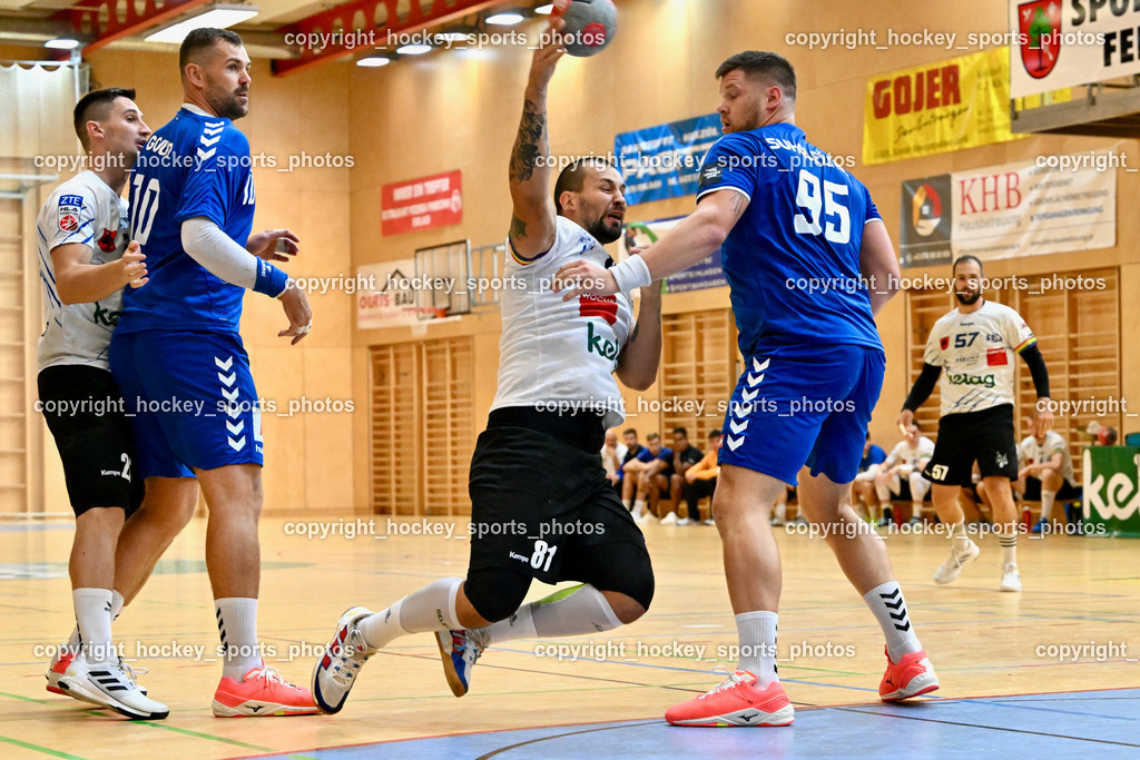SC Ferlach vs. RK Zagreb 24.8.2023 | #23 Kocbek Jure, #10 Jakov Gojun, #81 Milicevic Adrian, #95 Matic Suholeznik