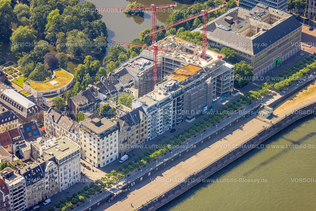 Duesseldorf220701078 | Luftbild, Baustelle Geschäftshaus Mannesmannufer, Carlstadt, Düsseldorf, Rheinland, Nordrhein-Westfalen, Deutschland