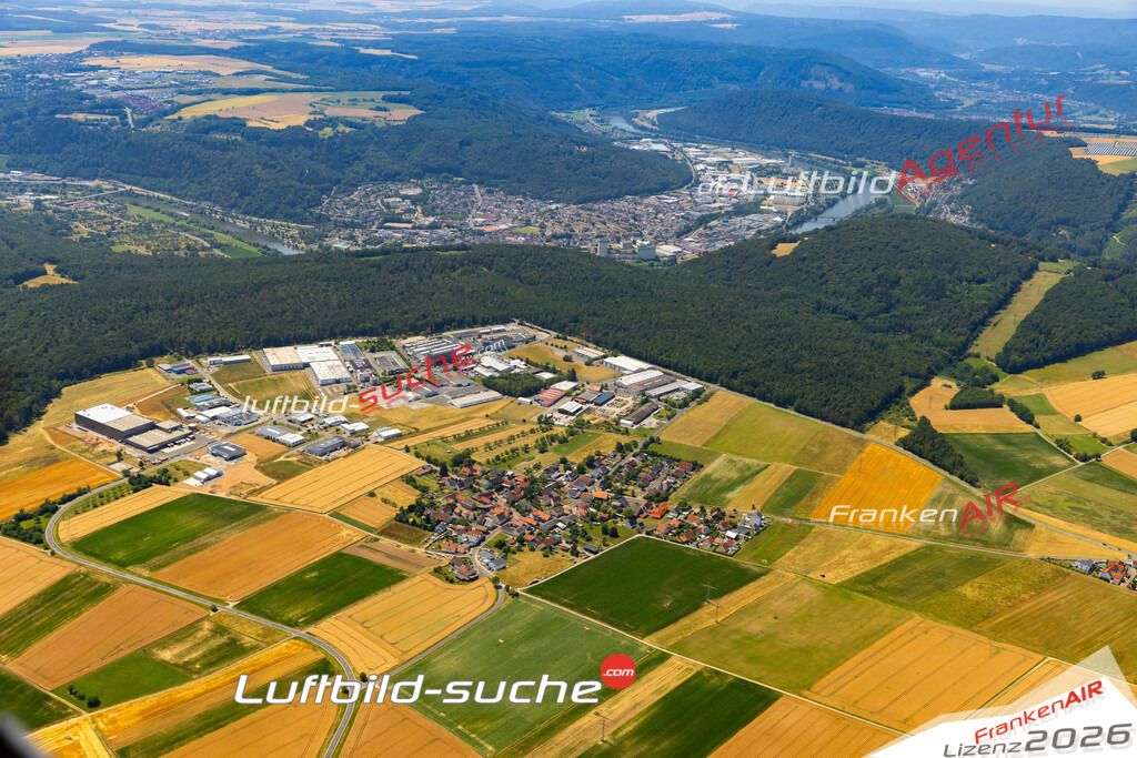Das Luftbild zeigt : Wiebelbach Kreuzwertheim - Die Luftaufnahme wurde 2023 vom UL-Flugzeug aus erstellt ( keine Drohne ) - Hochauflösende Luftaufnahme - Für grossformatige Ausdrucke geeignet. Die Geschenkidee !Mit Lizenz und Bildrechte bestellbar