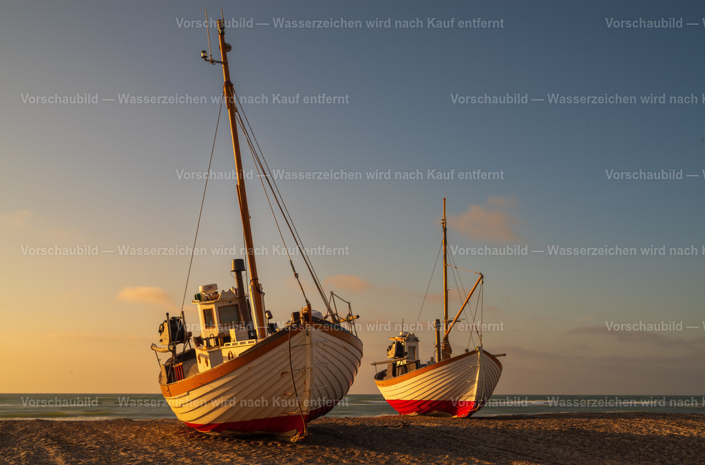 Fischerboote am Slettestrand | in Jütland, Dänemark - Realisiert mit Pictrs.com