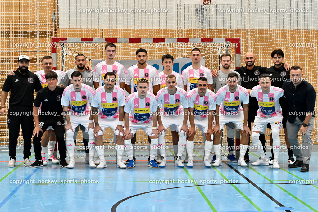 Carinthia Flamengo Futsal Club vs. FC Ljuti Krajisnici | Carinthia Flamengo Mannschaftsfoto, Carinthia Flamengo Futsal Club vs. FC Ljuti Krajisnici, Carinthia Flamengo Fusal Club vs. FC Ljuti Krajisnici am 12.10.2025 in Klagenfurt (Ballspielhalle Viktring), Austria, (Photo by Bernd Stefan)