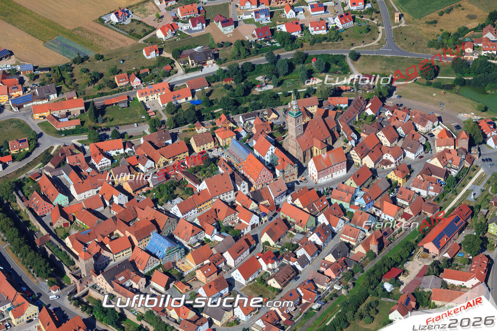 Luftbild von  Wolframs-eschenbach - Luftaufnahme wurde 2015 von https://frankenair.de mittels Flugzeug (keine Drohne) erstellt - die Geschenkidee