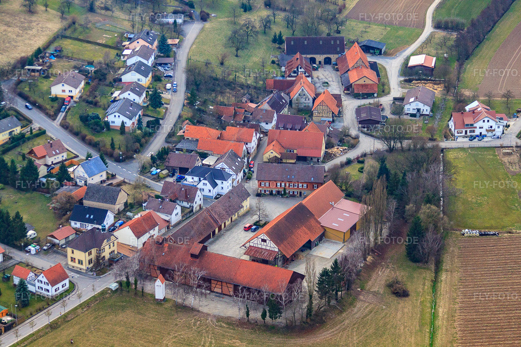 Luftbild: Ortsteil Bockschaft im Ortsteil Bockschaft in Kirchardt im Bundesland Baden-Württemberg in Deutschland. Foto: IMG_38199.jpg vom 12.03.2011 durch Werner Riehm/FLY-FOTO.de