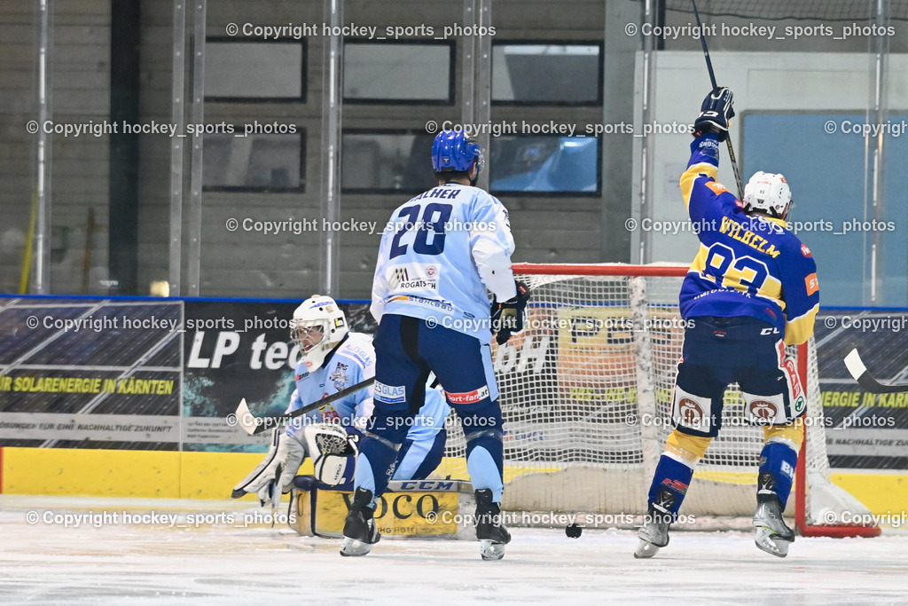 ESC Steindorf vs. HC Kufstein Dragons 25.2.2023 | Tor HC Kufstein, #83 Wilhelm Tobias Jubel