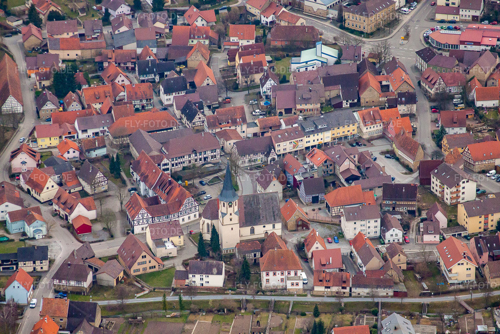 Luftbild: Badische Kelter in Kürnbach im Bundesland Baden-Württemberg in Deutschland. Foto: IMG_38241.jpg vom 12.03.2011 durch Werner Riehm/FLY-FOTO.de