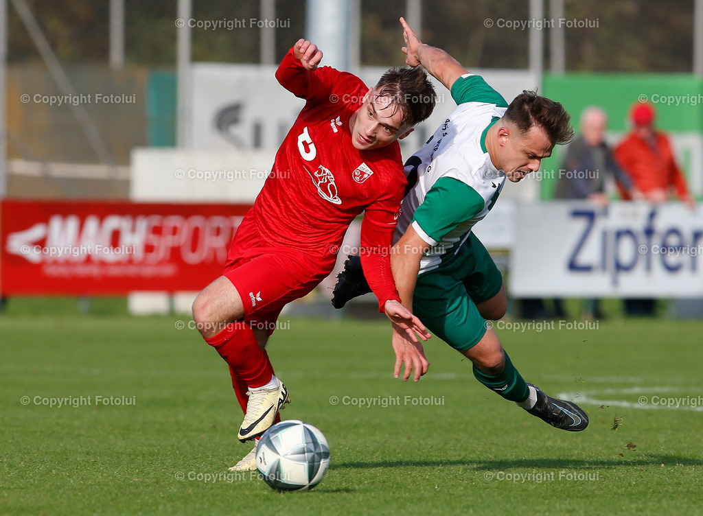A_LUI_191024_25 | SPORT FUSSBALL LL OST ASKOE OEDT1B-ASKOE SCHWERTBERG IM BILD: KHAMAZAT CHAKAYEV (OEDT) UND ENES CAVUSOGLU (SCHWERTBERG)  FOTO: FOTOLUI