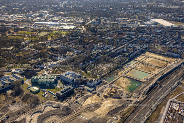 Dortmund250300160 | Luftbild, Karlsquartier am Westfalenhütte Gewerbegebiet, Wohnen am Park, Borsigplatz, Dortmund, Ruhrgebiet, Nordrhein-Westfalen, Deutschland