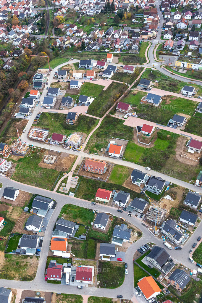 Luftbild: Neubaugebiet K2 in Kandel im Bundesland Rheinland-Pfalz in Deutschland. Foto: IMG_135313.jpg vom 26.11.2022 durch Werner Riehm/FLY-FOTO.de