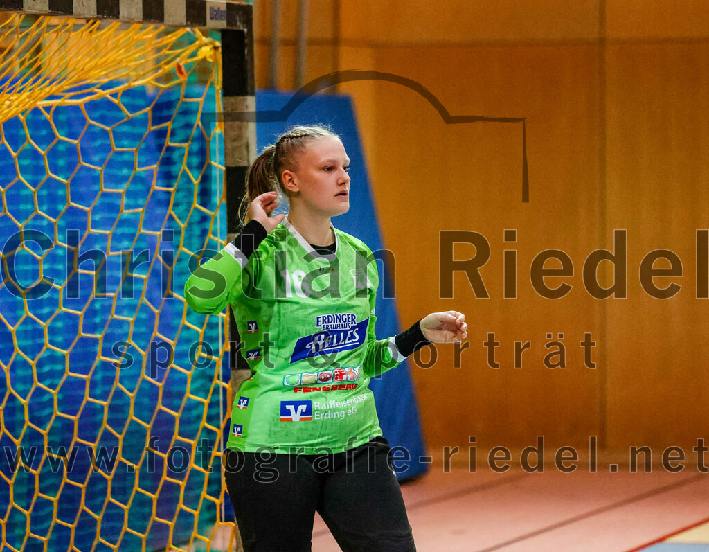2023-11-04_077_SpVgg_Altenerding_gegen_TV_Altoetting | Erding, Deutschland, 04.11.2023:
Handball, Bezirksoberliga Frauen Altbayern 2023 / 2024, 6. Spieltag, SpVgg Altenerding gegen TV Altötting, Endergebnis: 28:26

Torfrau Lara Kullmann (SpVgg Altenerding, #16)

Foto: Christian Riedel / fotografie-riedel.net