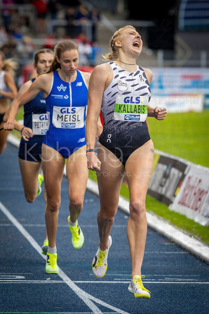Deutsche Leichtathletik-Meisterschaften; Bochum-Wattenscheid, 26.07.2026 | Deutsche Meisterin über 1500m: Jolanda Kallabis (FT 1844 Freiburg); Deutsche Leichtathletik-Meisterschaften am 26.07.2026 im Lorheide-Stadion, Bochum-Wattenscheid (Nordrhein-Westfalen).