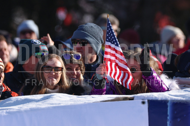 Audi FIS Ski World Cup: Men’s Slalom – Hahnenkamm Race, Kitzbuehel | Kitzbuehel, Austria, 25.Jan.26 - Alpine Skiing - FIS World Cup, Hahnenkamm Race, Slalom, men. The image shows fans of USA.