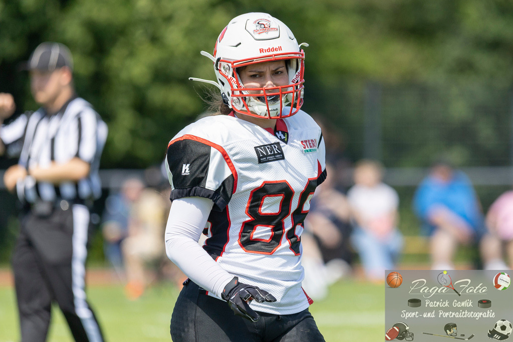 GFLW 1: German Football League Women 1: Rodgau Pioneers Ladies - Stuttgart Scorpions Sisters, 07.06.2026 | Angela Daniela Luzia Kächle (Stuttgart Scorpions Sisters #86), Freisteller, Portrait / Porträt, Rodgau Pioneers Ladies - Stuttgart Scorpions Sisters, Rodgau, Maingau-Energie-Stadion "Am Weichsee", 7.6.2026 - Realisiert mit Pictrs.com